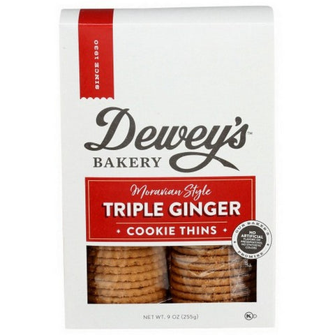 Deweys, Triple Ginger Cookies, 9 Oz(Case Of 6)