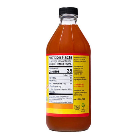 Bragg, Original Apple Cider Honey Vinegar, 16 Oz(Case Of 12)