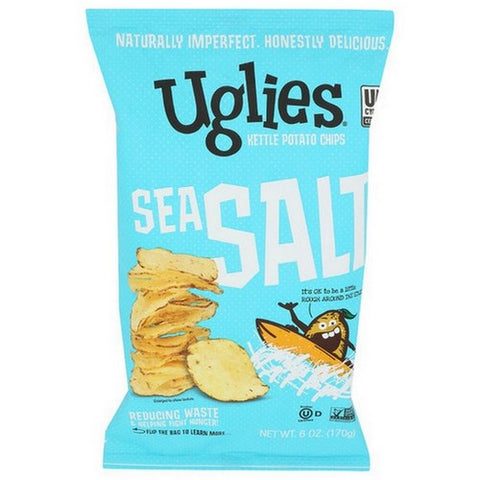 Uglies, Original  Kettle Cooked Potato Chips Sea Salt, 6 Oz(Case Of 12)