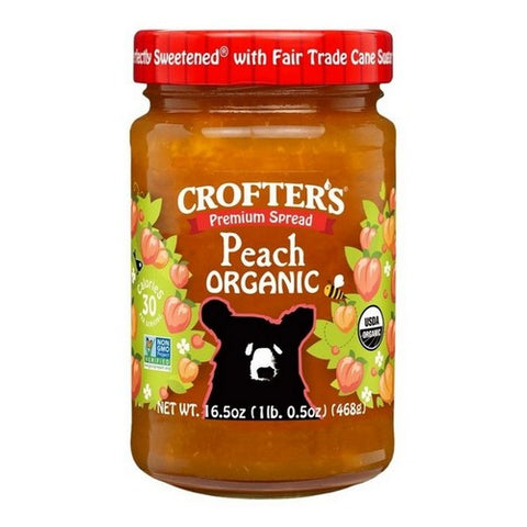 Crofters, Organic Peach Premium Spread, 16.5 Oz(Case Of 6)