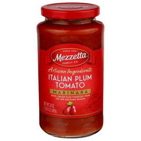 Mezzetta, Italian Plum Tomato Marinara Pasta Sauce, 24 Oz(Case Of 6)