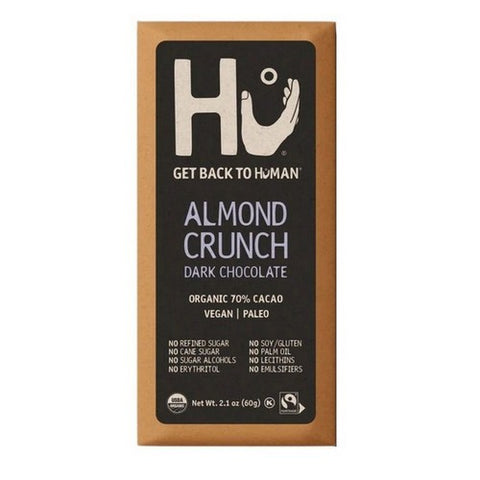 Hu, Organic Almond Crunch Dark Chocolate Bar, 2.1 Oz(Case Of 12)