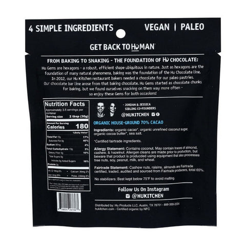 Hu, Organic Salty Dark Chocolate Gems, 3.5 Oz(Case Of 6)