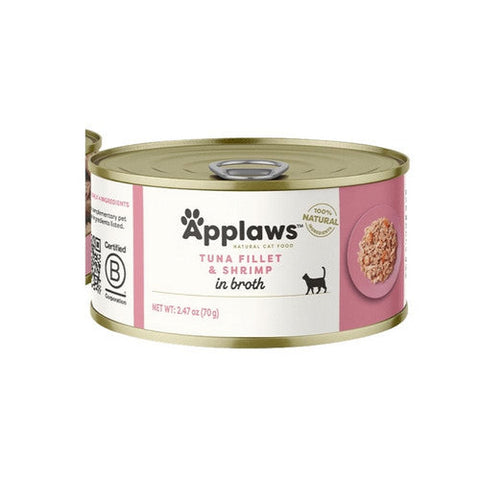Applaws, Natural Wet Cat Food Tuna Fillet With Shrimp, 2.47 Oz(Case Of 12) Applaws