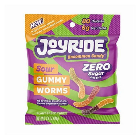 Joyride, Gummy Worms Zero Sour, 1.7 Oz(Case Of 8)