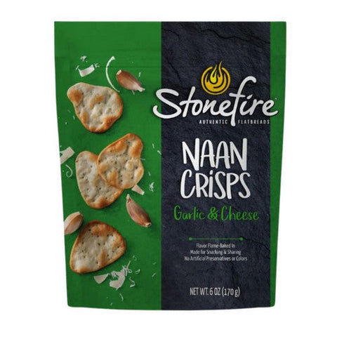 Stonefire, Parmesan Garlic Naan Crisps, 6 Oz (Case Of 12) Stonefire