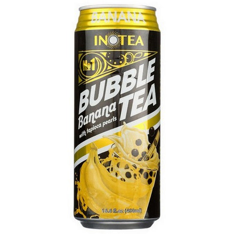 Inotea, Bubble Banana Tea, 16.6 Oz (Case Of 12)