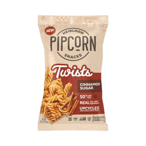 Pipcorn, Twists Cinnamon Sugar, 4.5 Oz (Case Of 12) Pipcorn
