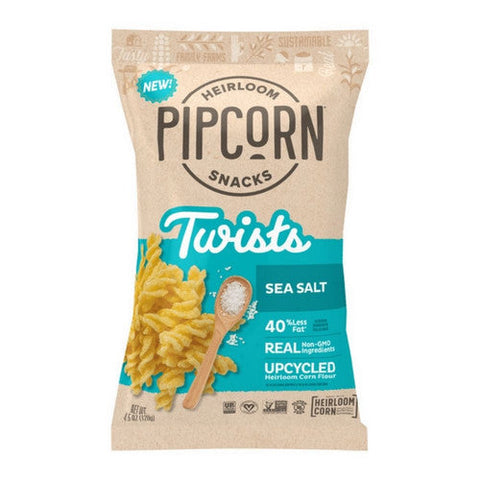 Pipcorn, Twists Corn Sea Salt, 4.5 Oz (Case Of 12) Pipcorn