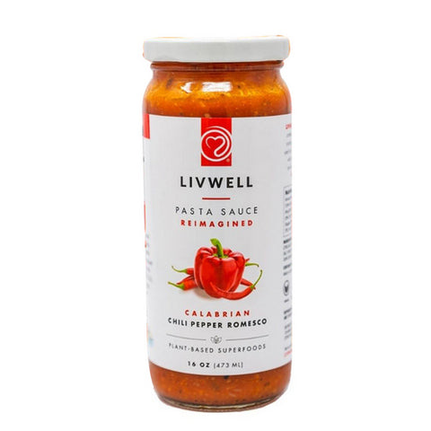 Livwell Foods, Calabrian Chili Pepper Romesco Sauce, 16 Oz (Case Of 6)