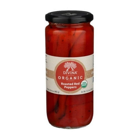 Divina, Organic Roasted Red Peppers, 12.3 Oz(Case Of 6) Divina