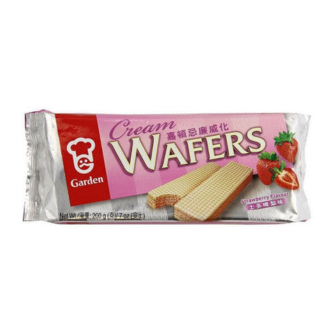 Garden, Cream Wafers Strawberry, 7 Oz(Case Of 8) Garden