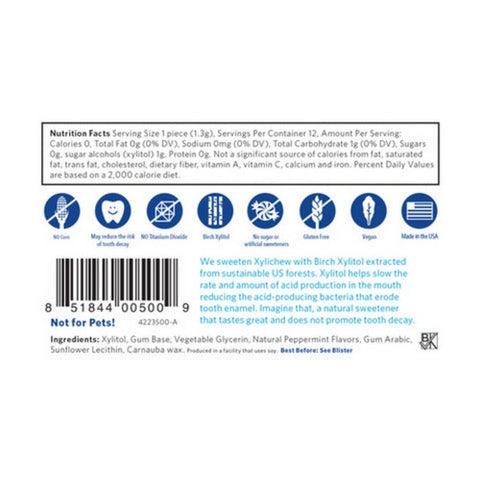 Xylichew, Peppermint Gum, 12 Count(Case Of 24)