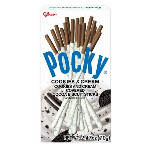 Glico, Pocky Cookies And Cream Biscuit Sticks, 2.47 Oz(Case Of 10)