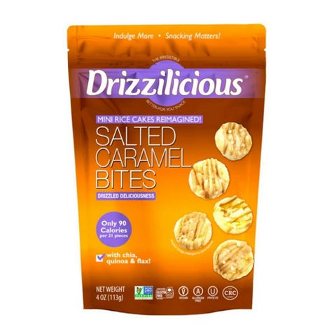 Drizzilicious, Mini Rice Cakes Salted Caramel, 4 Oz(Case Of 6)