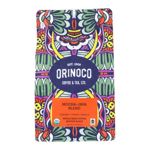 Orinoco Coffee Tea, Mocha Java Blend Coffee Whole Bean, 12 Oz(Case Of 6) Orinoco Coffee Tea
