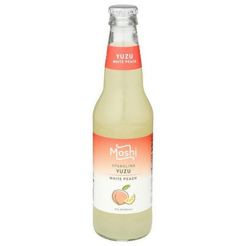 Moshi, Yuzu White Peach Sparkling Drink, 12 Oz(Case Of 12)