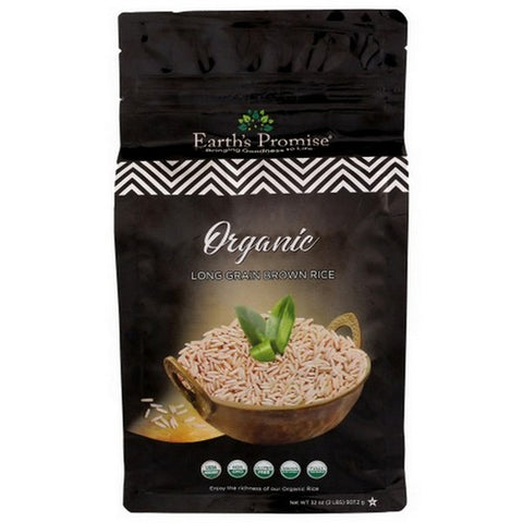 Earths Promise, Organic Long Grain Brown Rice, 2 Lbs(Case Of 5)