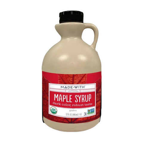 Made With, All Natural Organic Maple Syrup, 32 Oz(Case Of 6)