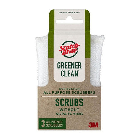 Scotch Brite, Greener Clean Non Scratch Scrubber, 3 Count(Case Of 6) Scotch Brite