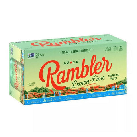 Rambler, Lemon Lime Sparkling Water, 96 Oz(Case Of 3) Rambler