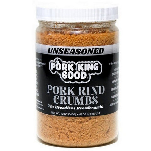 Pork King Good, Pork Rind Crumbs Unseasoned, 12 Oz(Case Of 6)
