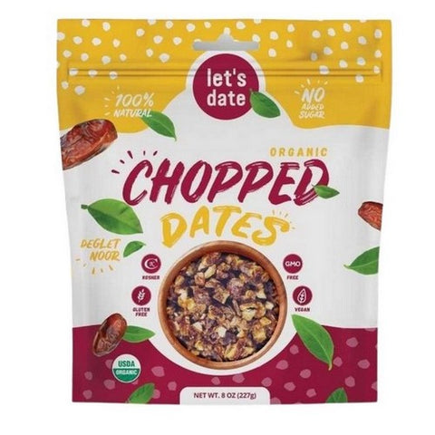 Lets Date, Organic Chopped Dates, 8 Oz(Case Of 6)