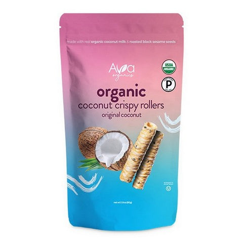 Ava Organics, Orginal Coconut Crispy Rollers, 2.8 Oz(Case Of 8)