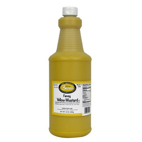 Beanos, Fancy Yellow Mustard, 32 Oz(Case Of 4)