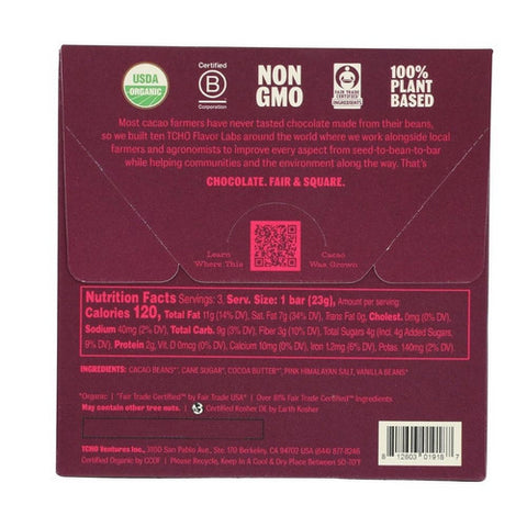 Tcho, Dark And Salty Chocolate Bar, 2.5 Oz(Case Of 10)