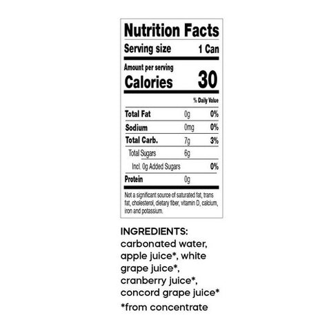 Goodpop, Fruit Punch Mini Cans Just Juice Sparkling Water, 45 Oz(Case Of 4)