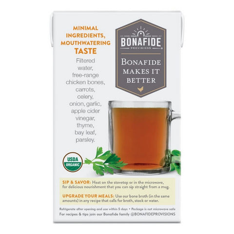 Bonafide Provisions, Organic Chicken Bone Borth Dry No Salt Added, 16.9 Oz(Case Of 6)