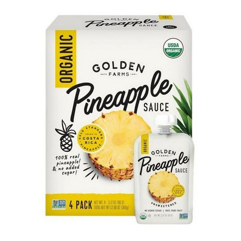 Golden Farms, Organic Pineapple Sauce Unsweetened, 12.68 Oz(Case Of 6)