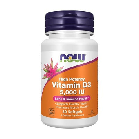 Now Foods, Vitamin D-3, 5000 IU, 30 Softgels Now Foods
