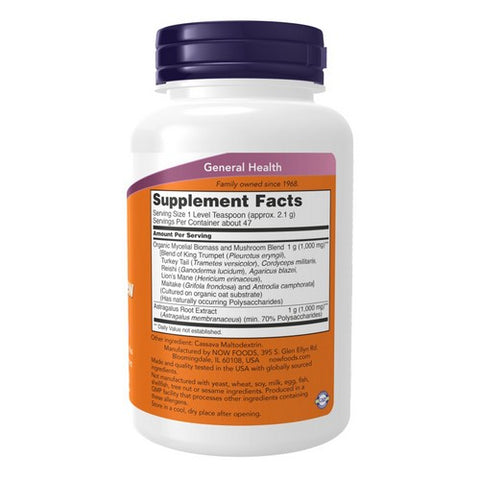 Now Foods, Mushroom Immune Renew Powder, 3.5 Oz