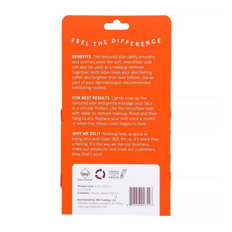 Cleanlogic, Bath And Body Care Facial Mitt Dual Texture, 1 Count