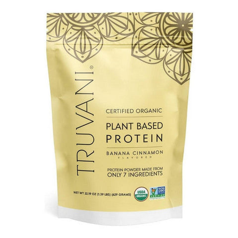 Truvani, Organic Plant Protein Powder Banana Cinnamon, 22.19 Oz Truvani