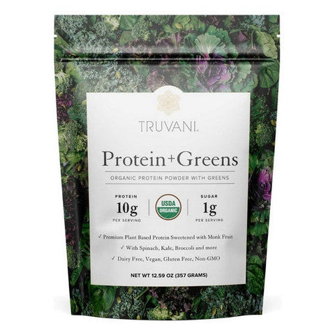 Truvani, Organic Protein Plus Greens Powder, 12.59 Oz Truvani
