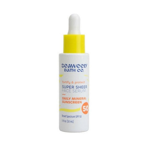 Seaweed Bath Co, Fortify And Protect Super Sheer Face Serum Spf 50, 1.1 Oz Seaweed Bath Co