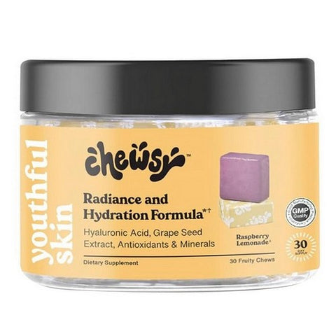 Chewsy, Skin Youthful Raspberry Lemonade Chews, 30 Soft Chews