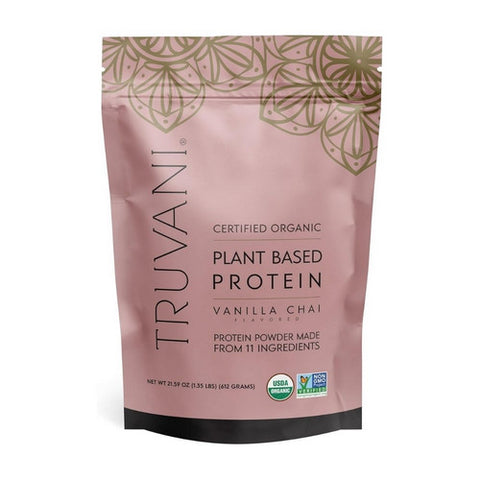 Truvani, Organic Plant Based Protein Powder Vanilla Chai, 21.59 Oz