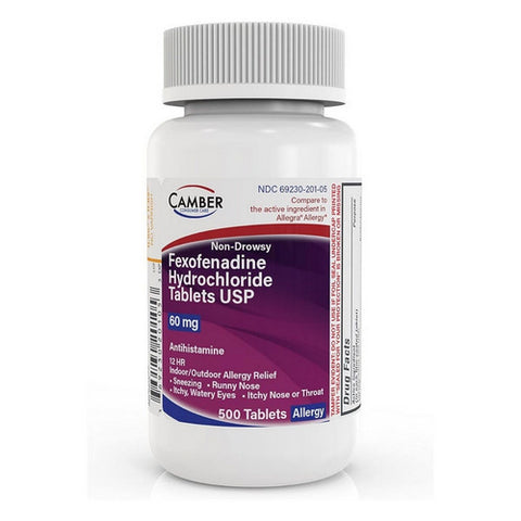 Camber, Fexofenadine Hydrochloride, 500 Tabs