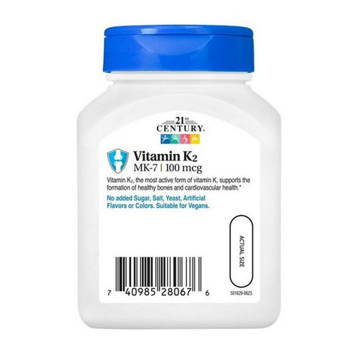21st Century, Vitamin K2 Mk 7, 110 Caps