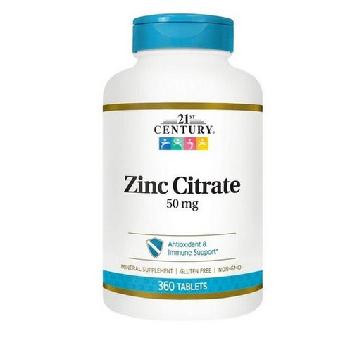 21st Century, Zinc Citrate, 50 Mg, 360 Tabs
