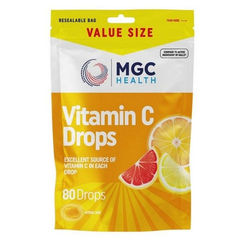 Mgc Health, Cough Drpos Assorted Citrus + Vitamin C Flavor, 80 Drops