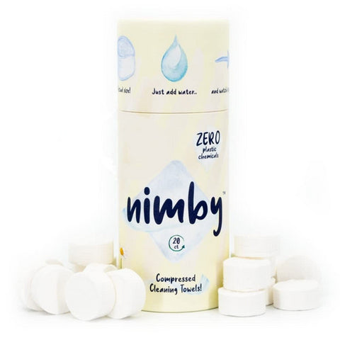 Nimbus, Nimby Compressed Cleansing Towels, 20 Count