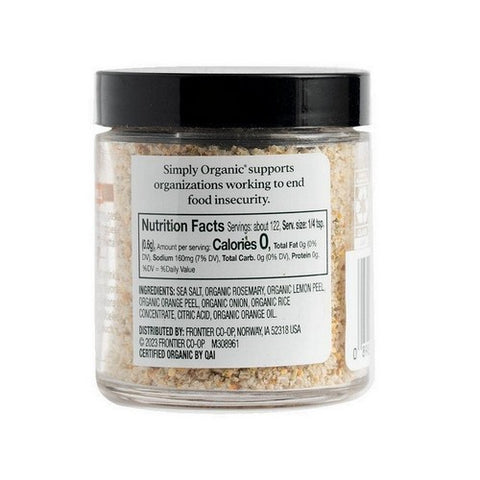Simply Organic, Organic Citrus Rosemary Finishing Salt, 2.58 Oz