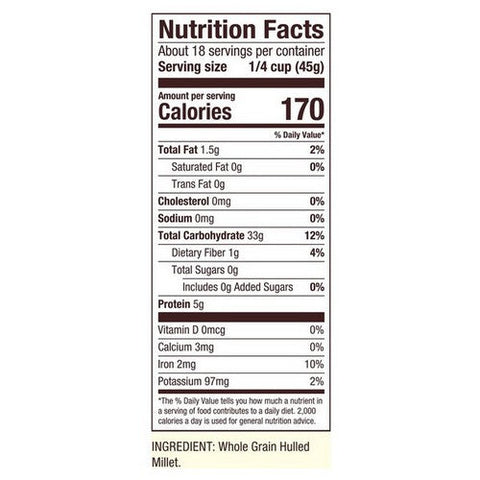 Bobs Red Mill, Whole Grain Millet, 28 Oz Bobs Red Mill