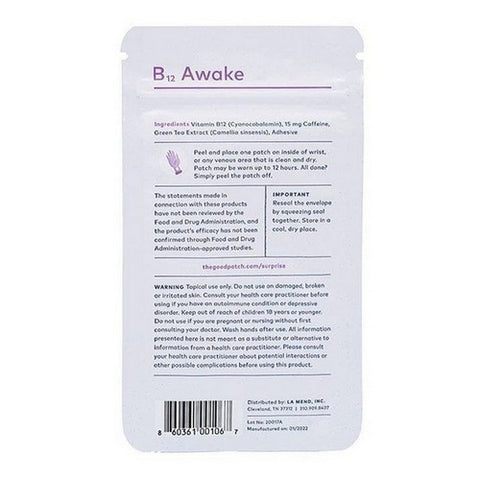 The Humble Co, B12 Awake Plant Patch, 4 Count
