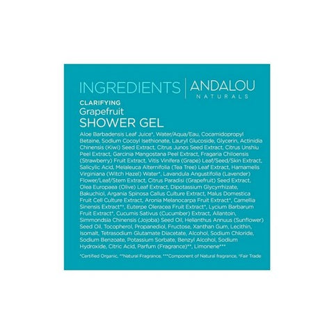 Andalou Naturals, Clarifying Salicylic Acid Grapefruit Shower Gel, 8 Oz